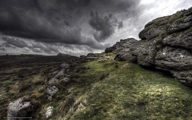 Stormy rocky landscape