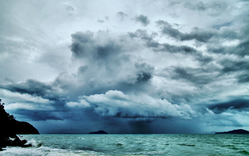 Stormy Sea and Clouds