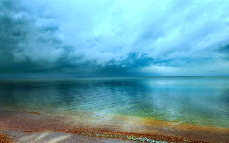 Stormy Sea at Beach