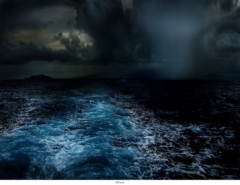 Stormy sea at night