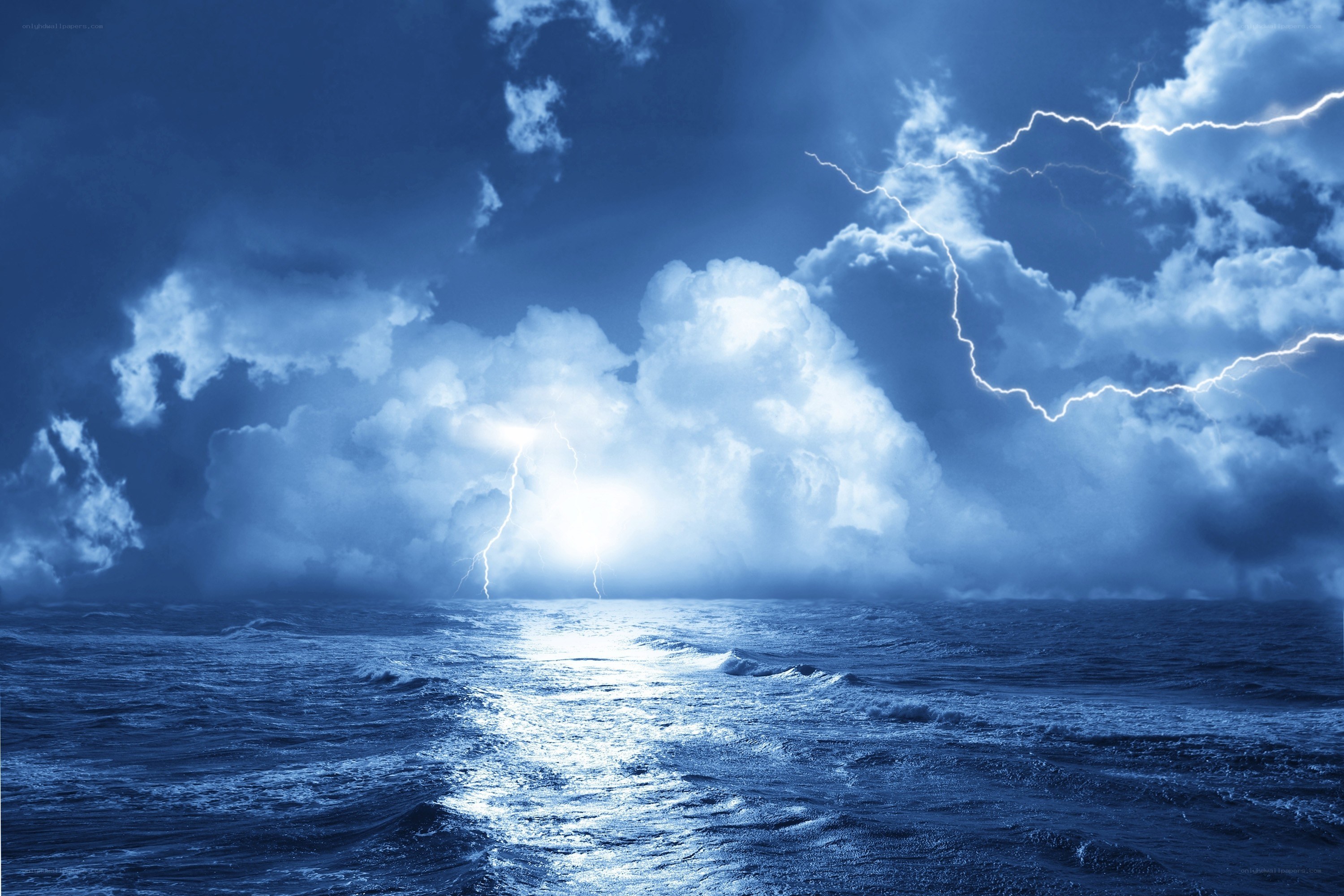 Stormy Sea at Night