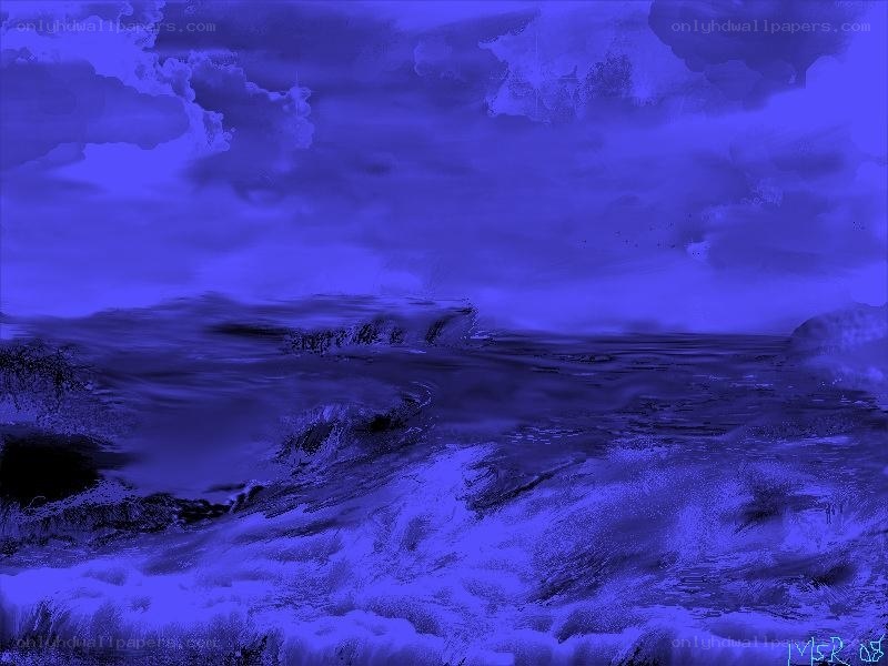 stormy sea at night