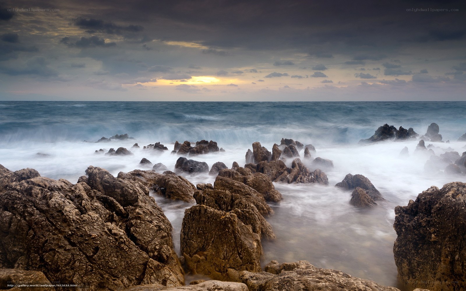 Stormy Sea at Sunset