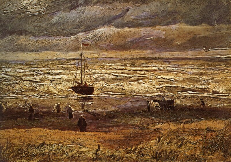 Stormy Sea with Fishing Boat