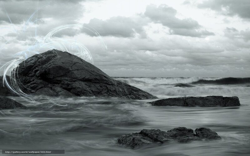 Stormy Sea with Rocks