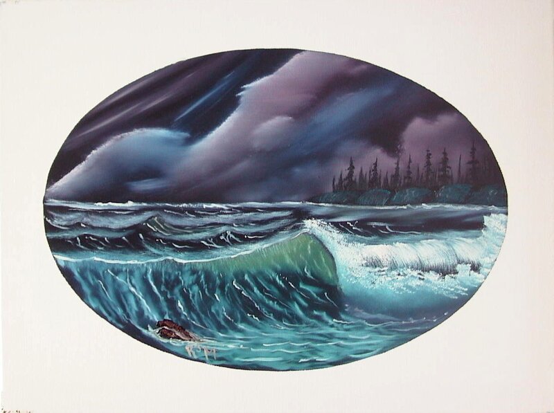 Stormy Sea with Shipwreck