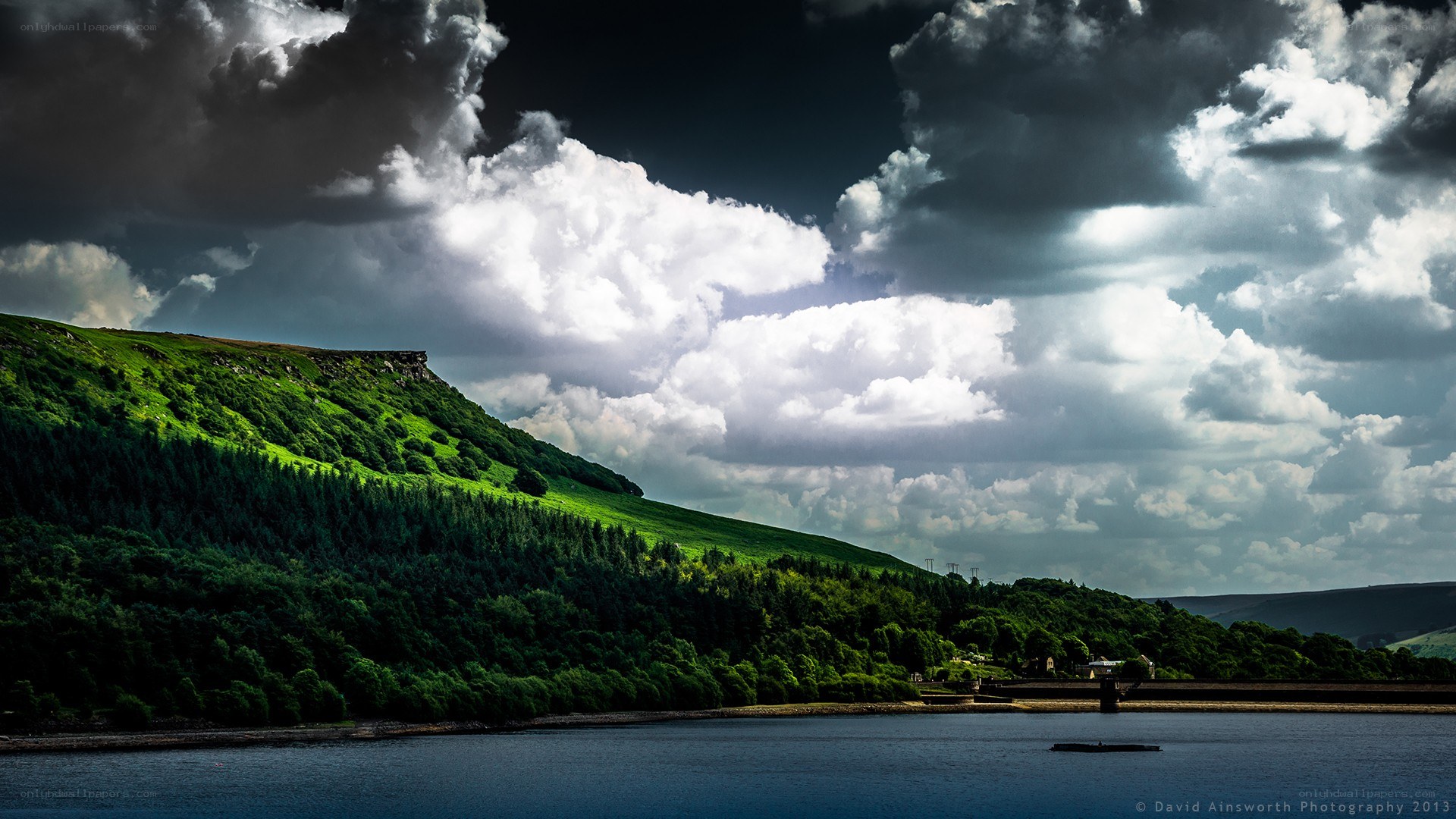 Stormy sky over a lake
