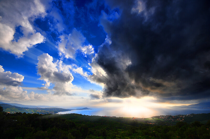 Stormy Sky over Coastline