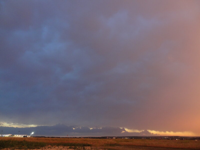 Stormy Sky over Field — Purple