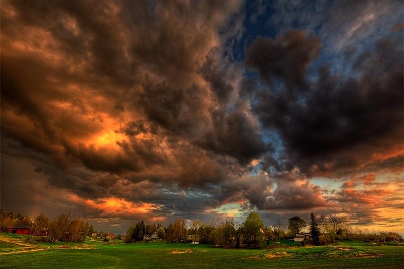 Stormy Sky over Field