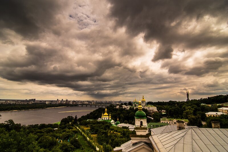 Stormy sky over Kyiv