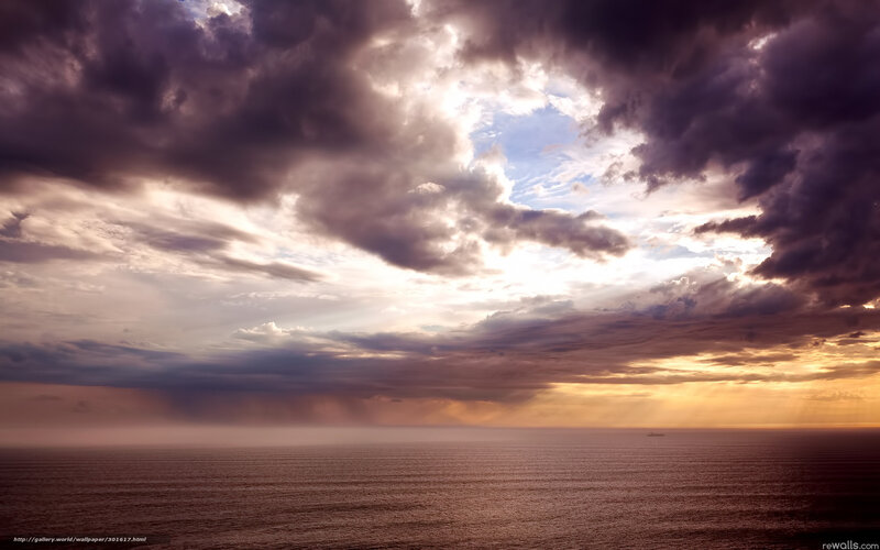 Stormy Sky over Ocean — Purple, Dramatic