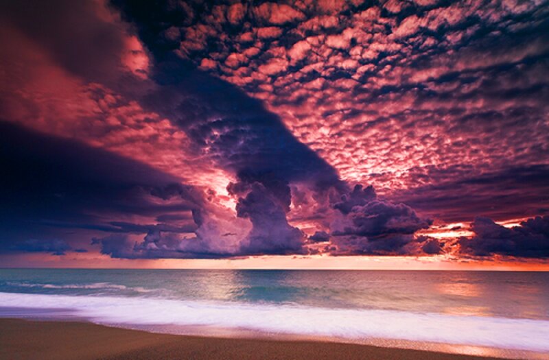 Stormy Sky over Ocean — Purple