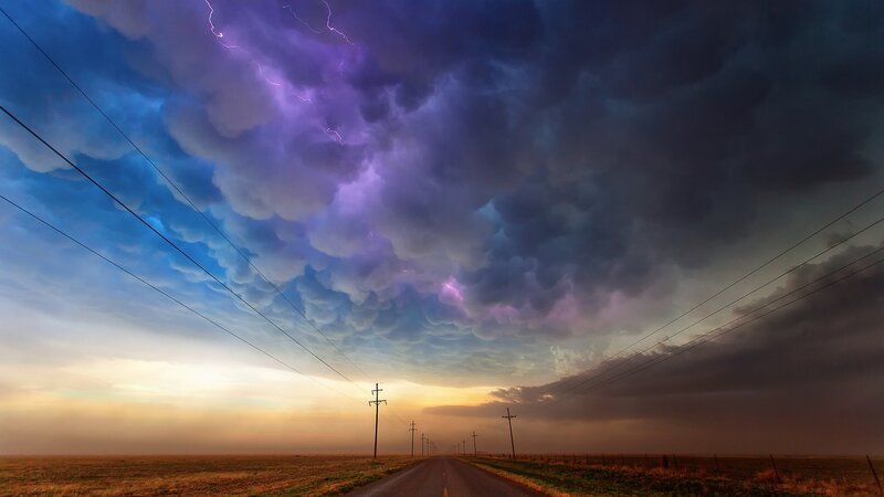 Stormy Sky over Road