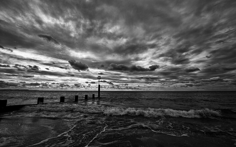 Stormy Sky over Sea — Black