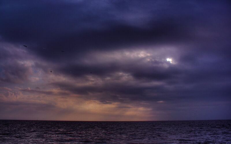 stormy sky over the sea