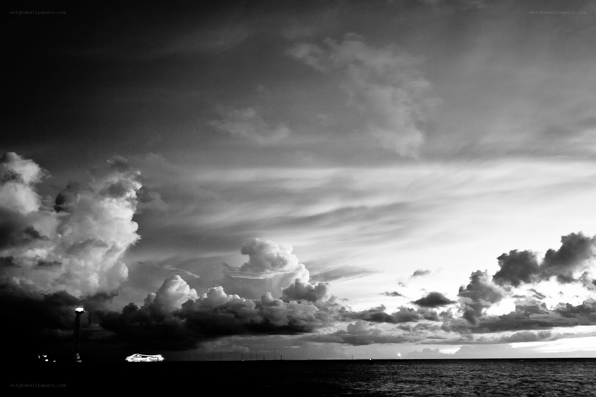 Stormy Sky Over the Sea