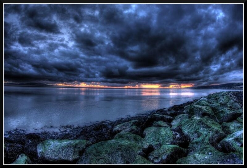Stormy Sky over Water — Blue