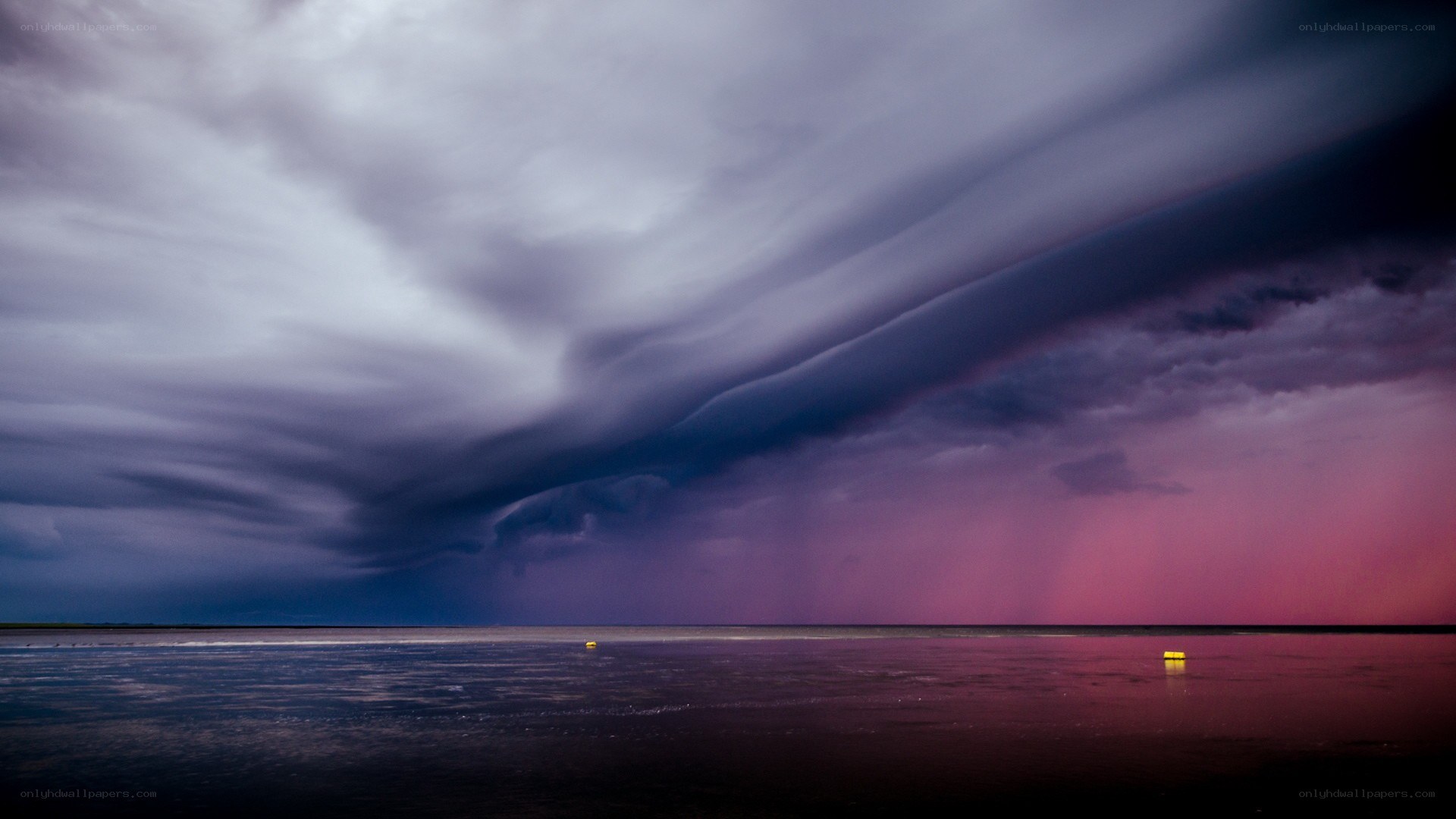 Stormy sky over water