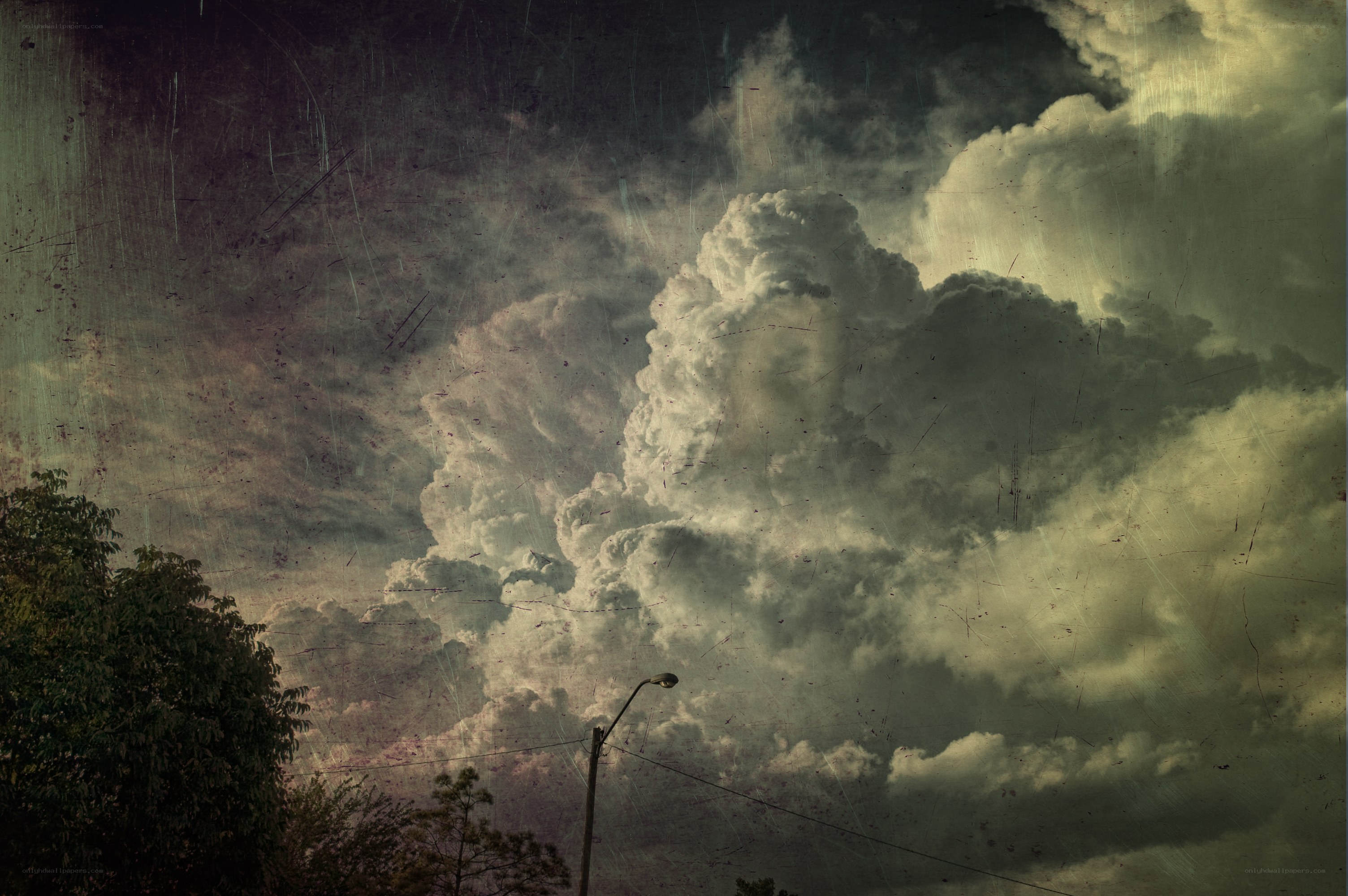 Stormy sky with clouds