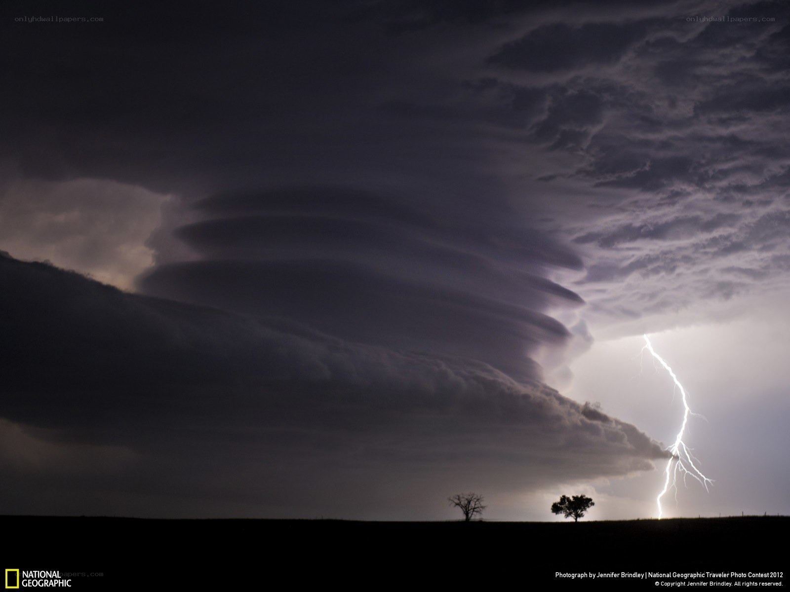 Stormy sky with lightning