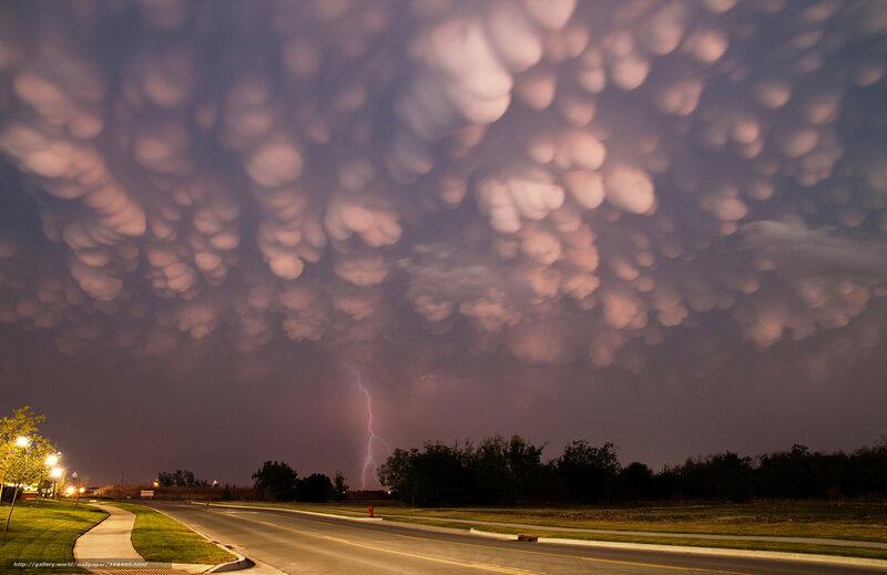 Stormy sky with lightning