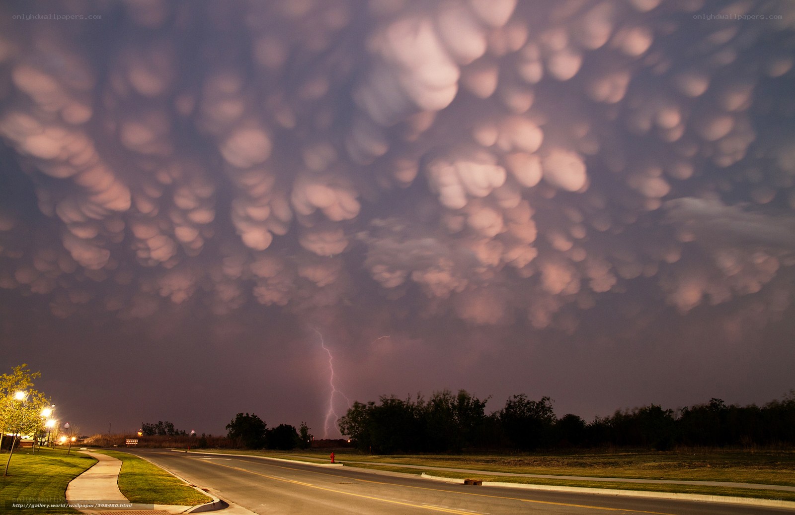 Stormy sky with lightning