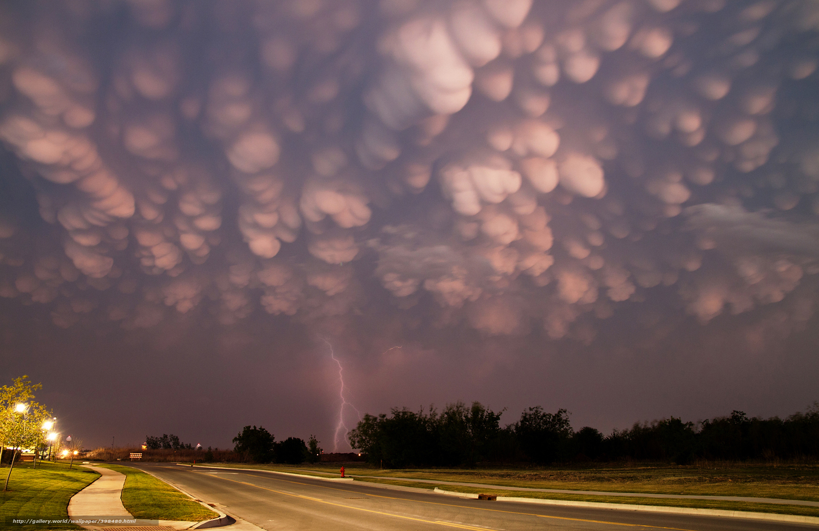 Stormy sky with lightning