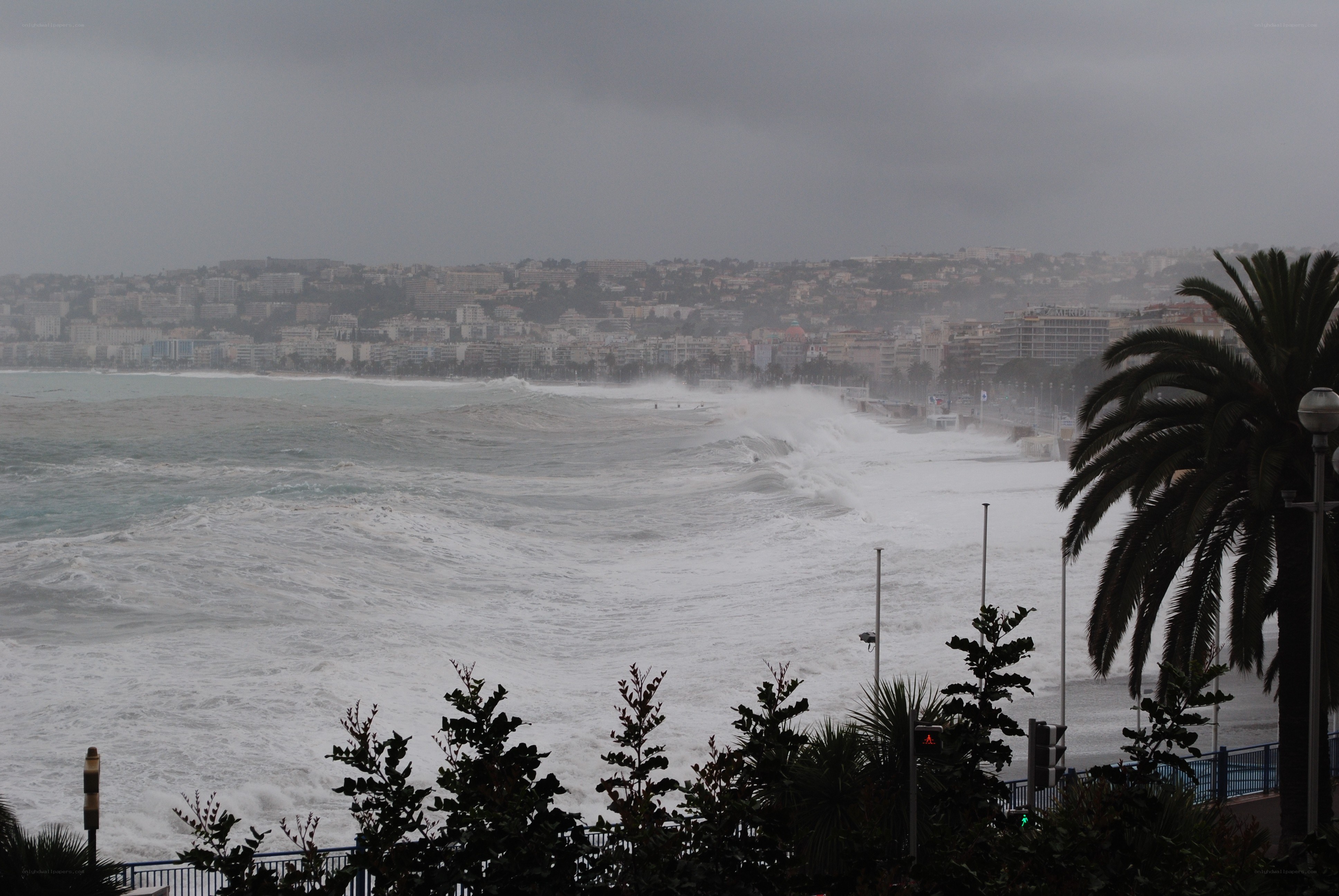 Stormy waves at the coast
