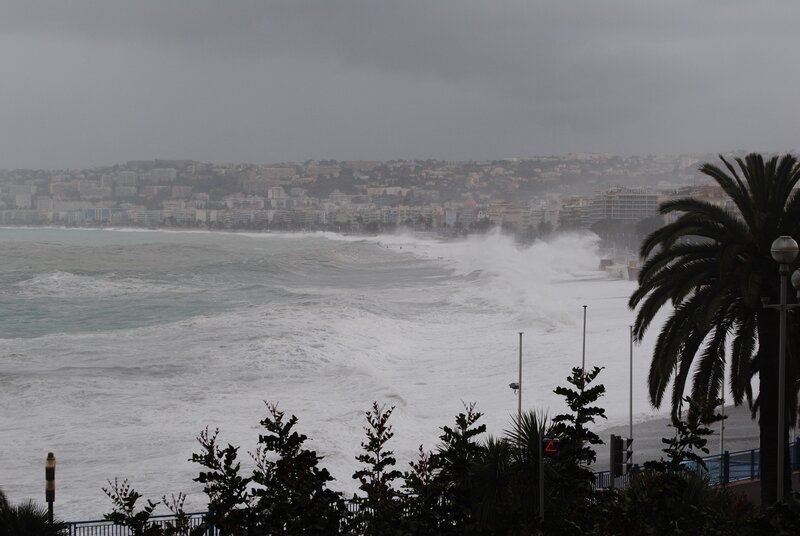 Stormy waves at the coast