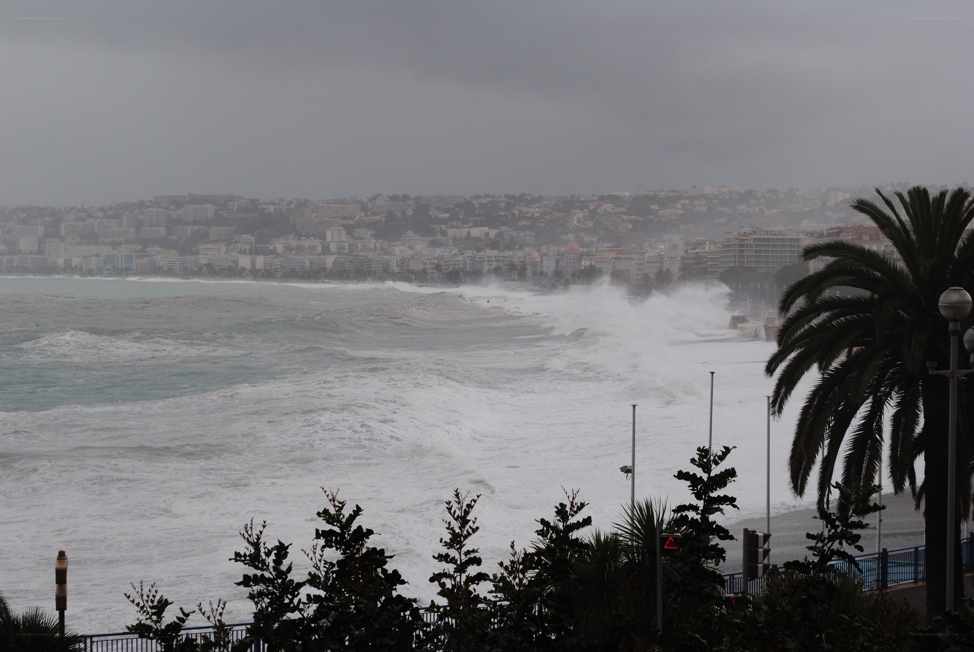 Stormy waves at the coast