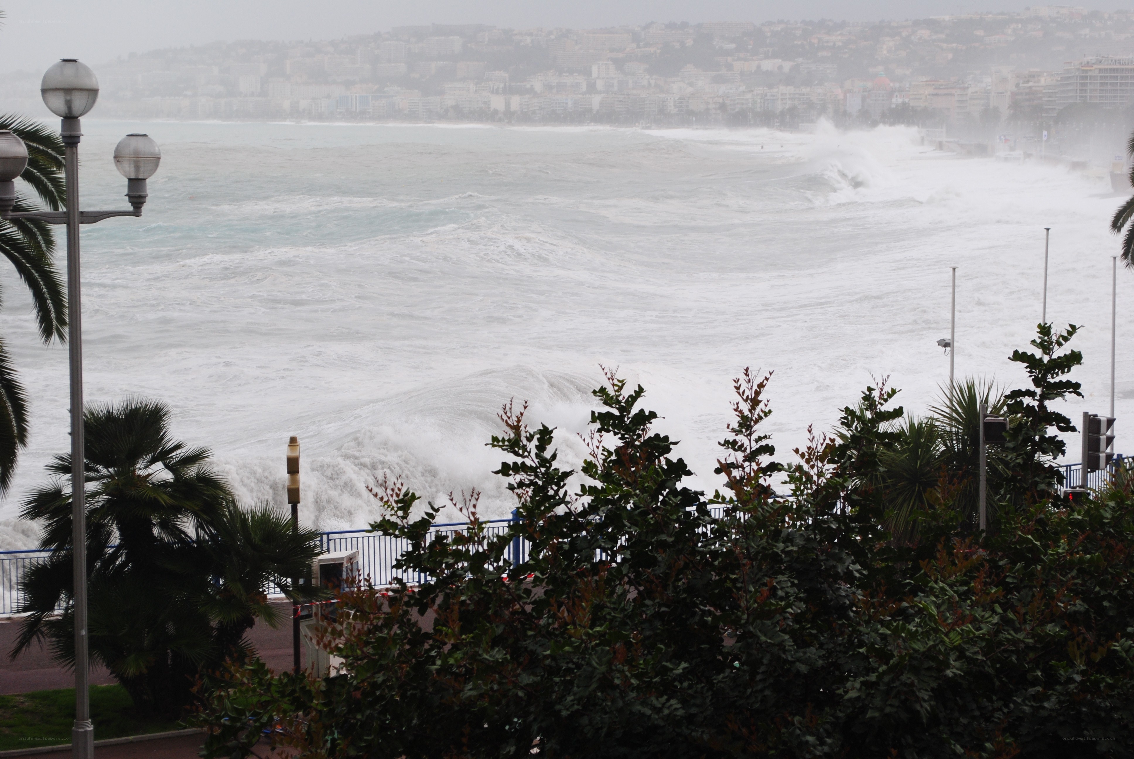 Stormy waves at the coast