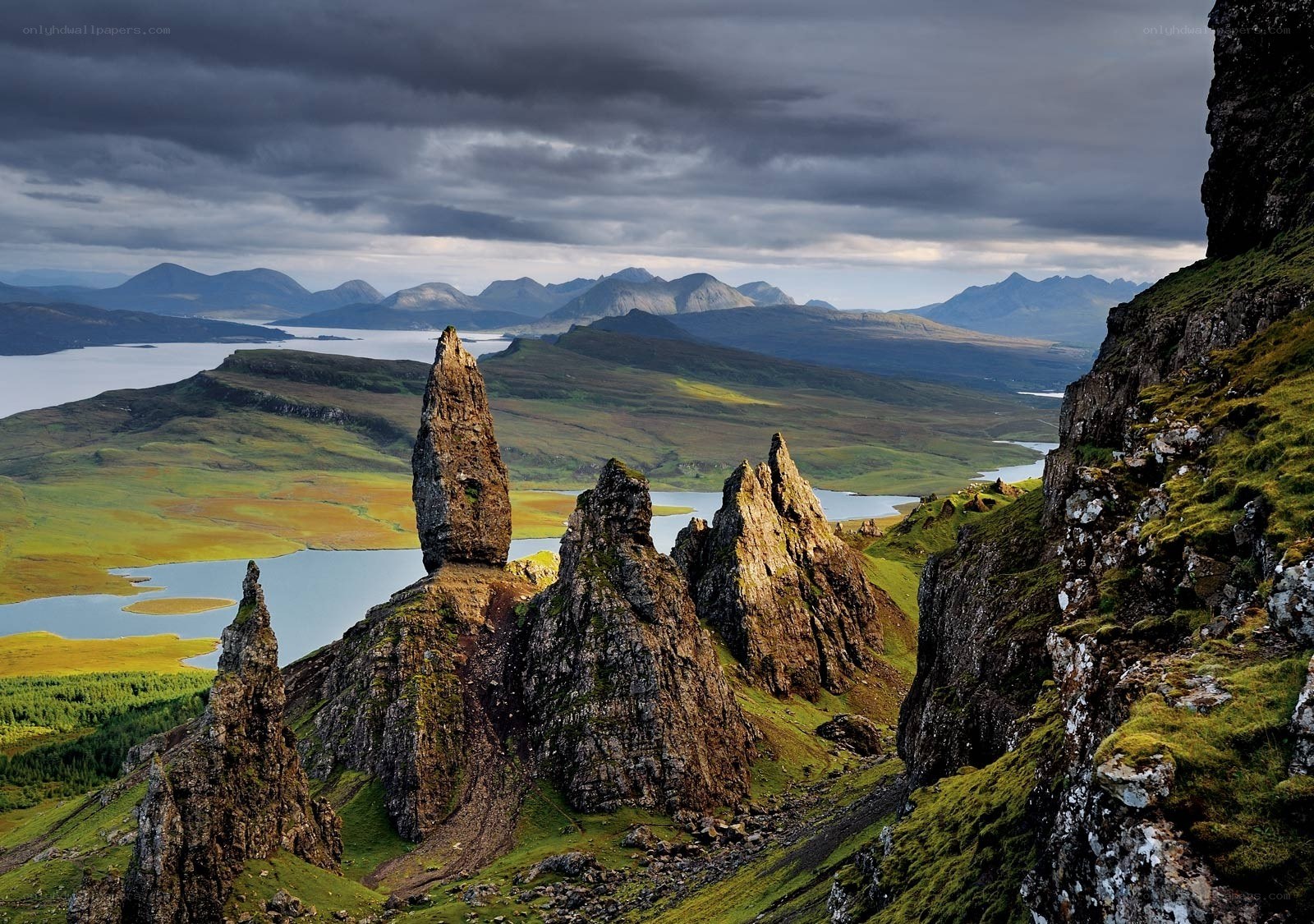 Storr Rock formations in Scotland