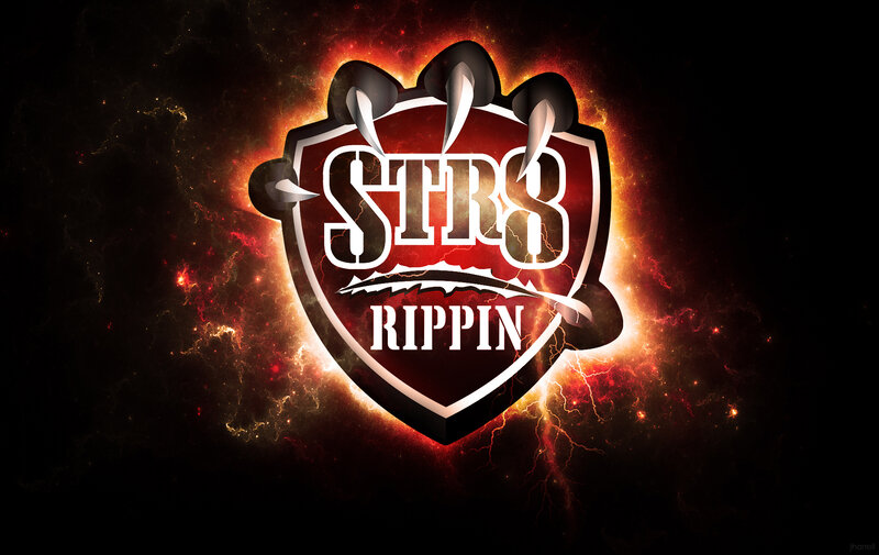 STR8 RIPPIN logo with claw design