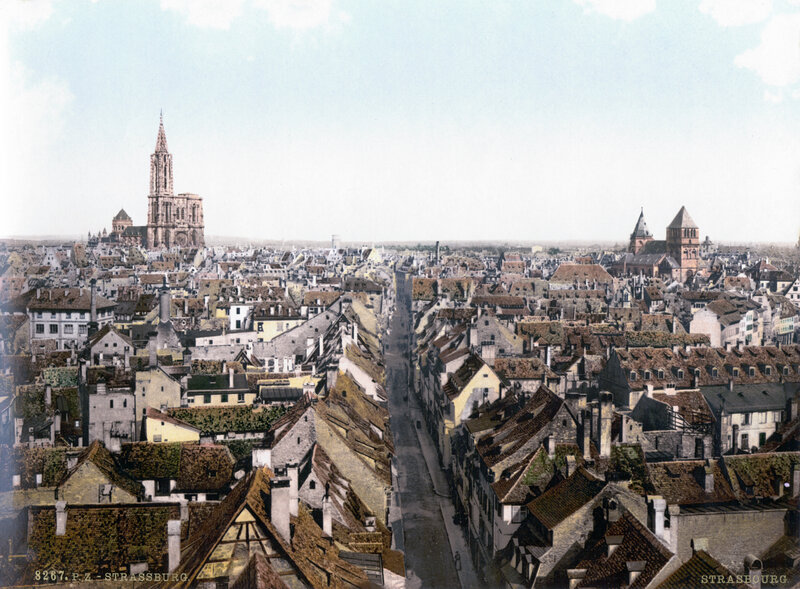 Strasbourg cityscape view