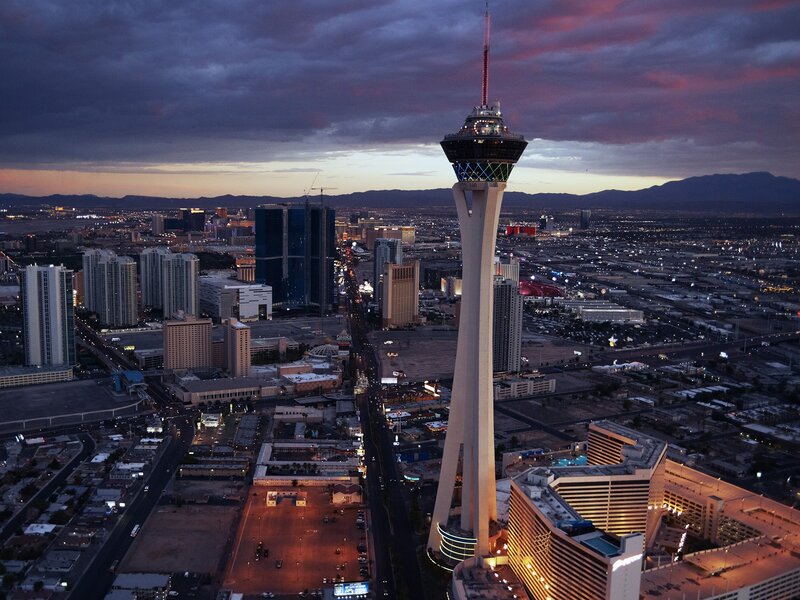 Stratosphere Tower at Dusk — Purple