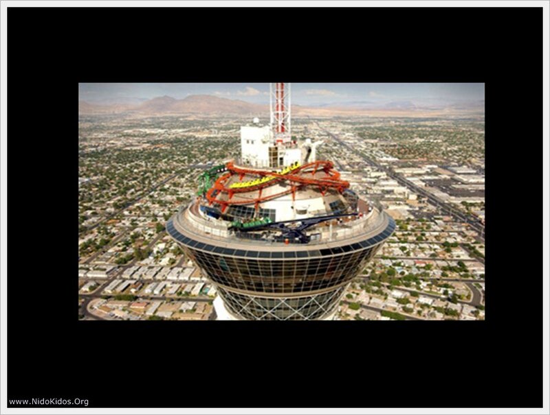 Stratosphere Tower with roller coaster