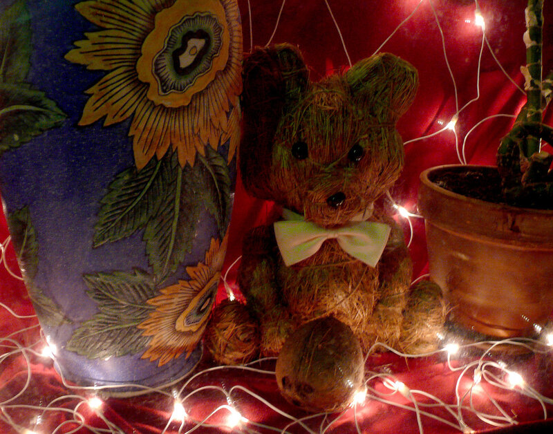 Straw Bear with Bowtie