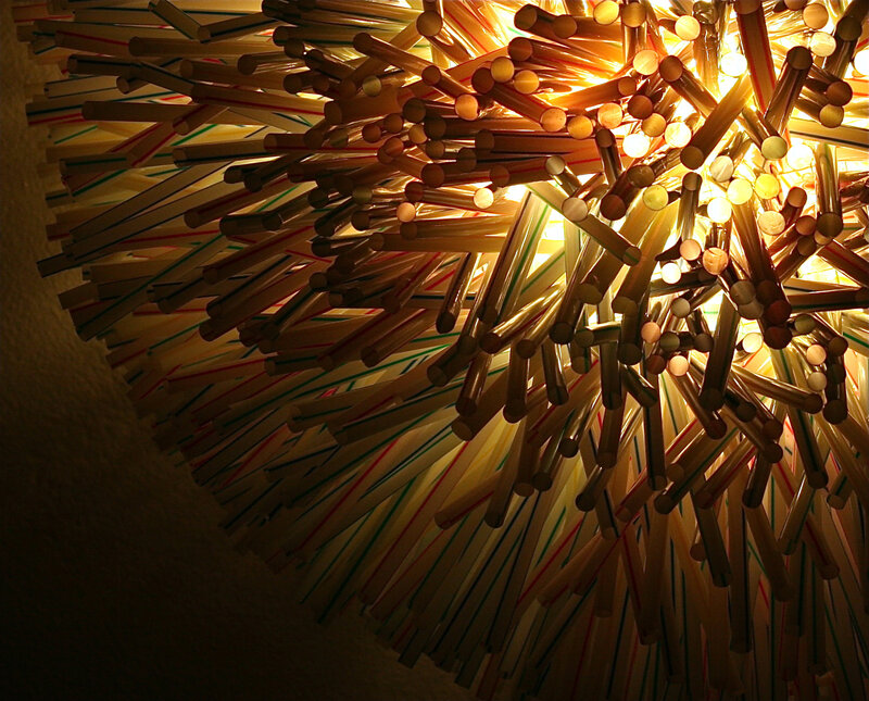 Straw Chandelier
