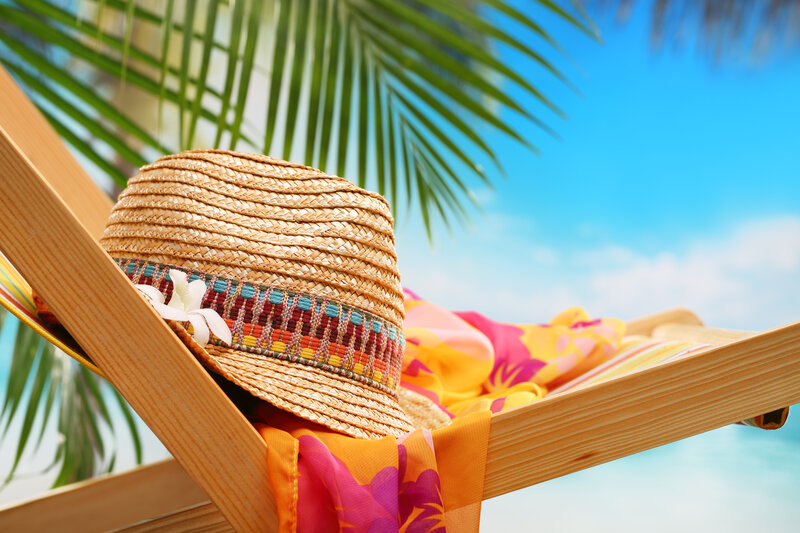Straw Hat on Lounge Chair