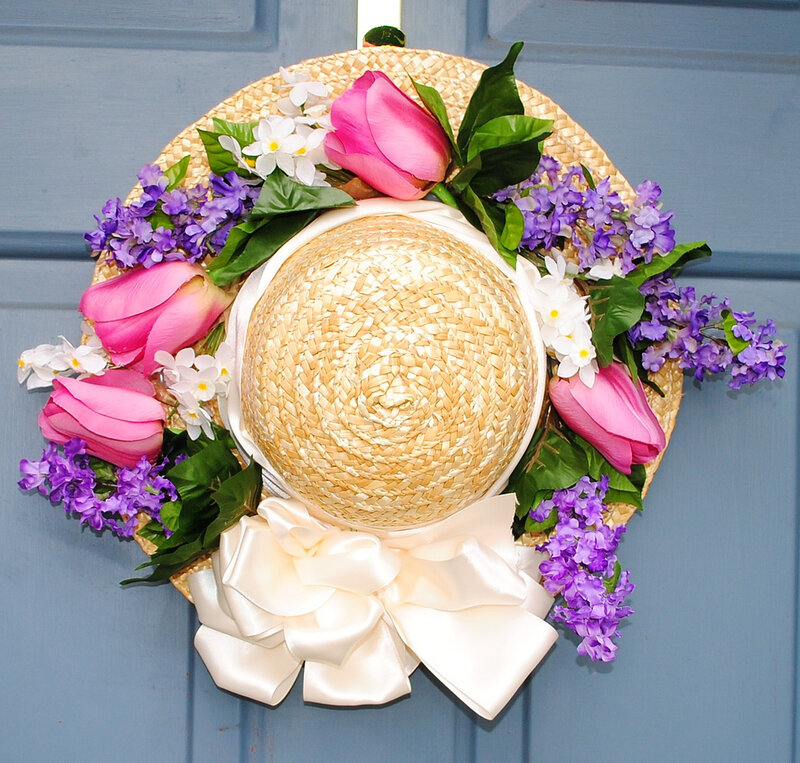 Straw Hat Wreath