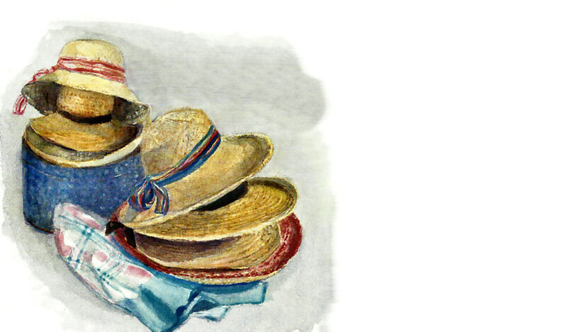 Straw Hats and Cloth