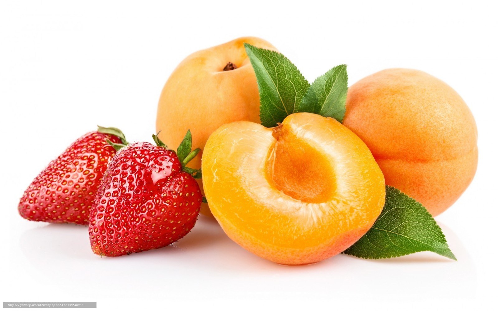 strawberries and apricots