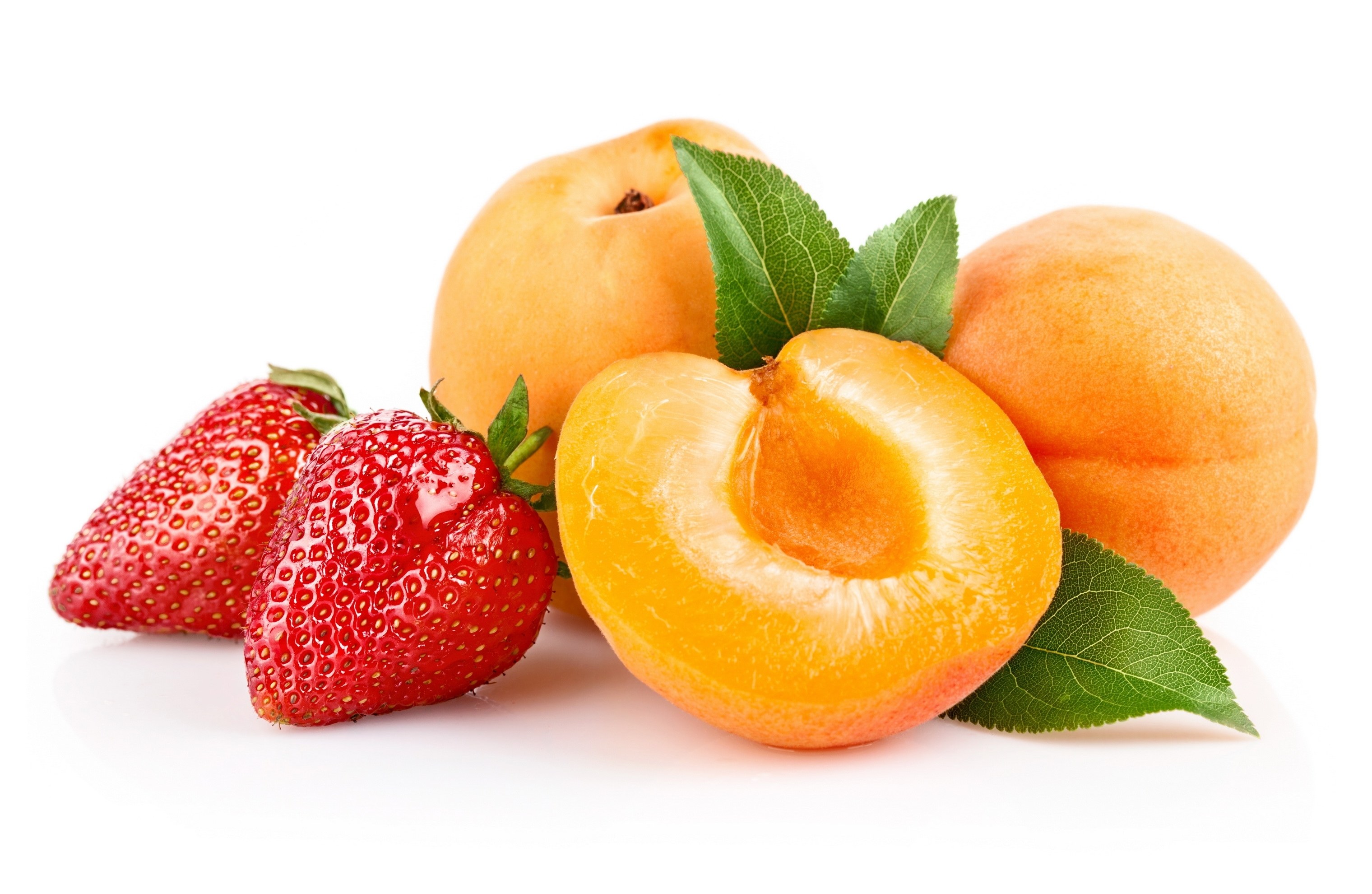 strawberries and apricots