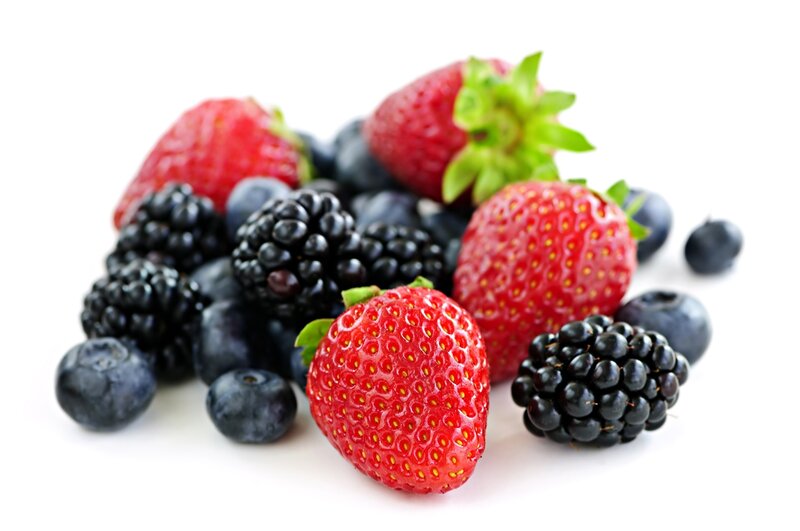 Strawberries and Berries — Red, Fresh