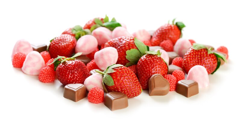 Strawberries and Chocolates — Red, Sweet