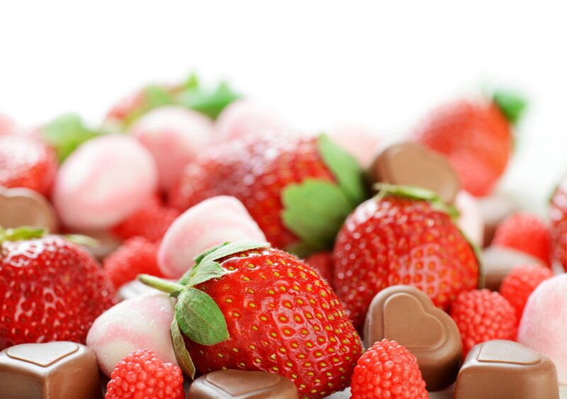 Strawberries and Chocolates — Red