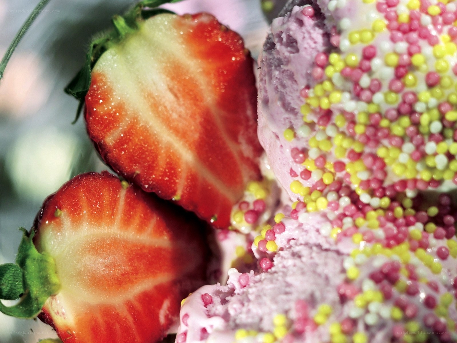 strawberries and ice cream