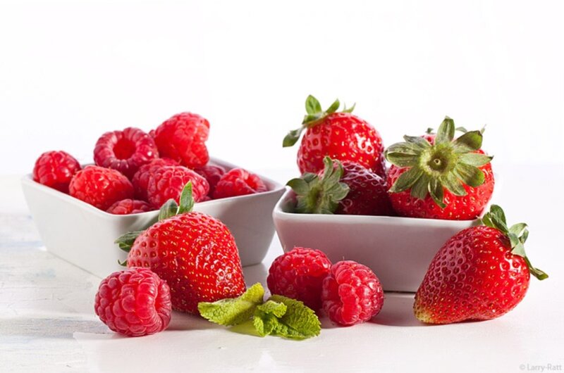 Strawberries and Raspberries — Red