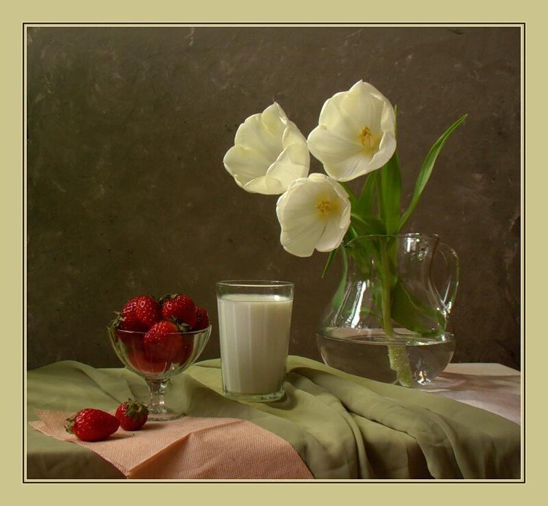 Strawberries and Tulips